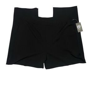 Vince Camuto Crepe‎ Ponte Black Ankle Slit Wide Leg Pants NWT XXL